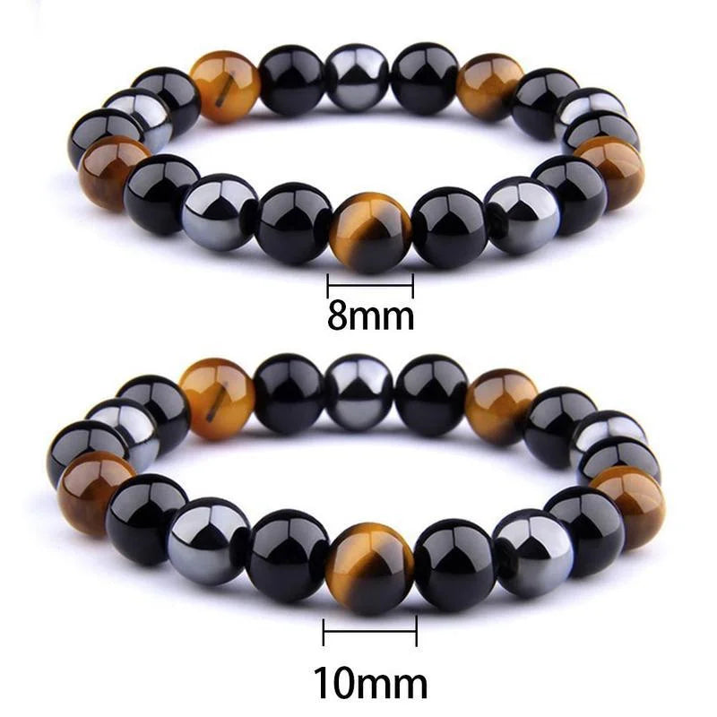 Natural Black Obsidian Hematite Tiger Eye Beads Bracelets Men for Magnetic Health Protection Women Soul Jewelry Pulsera Hombre