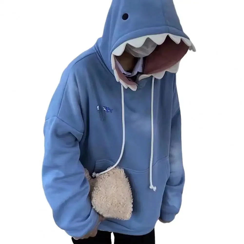 Funny Shark Patchwork Hoodie for Men & Women