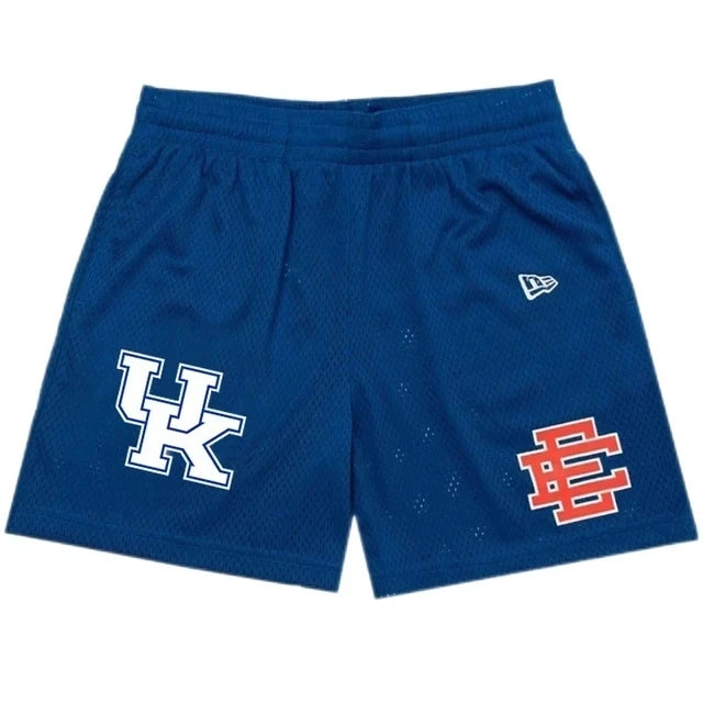 New Summer EE Eric Emanuel Basic Mesh Short Classic Floral Printed Gym Shorts Men's Gym Basketball Sports Casual Shorts Men