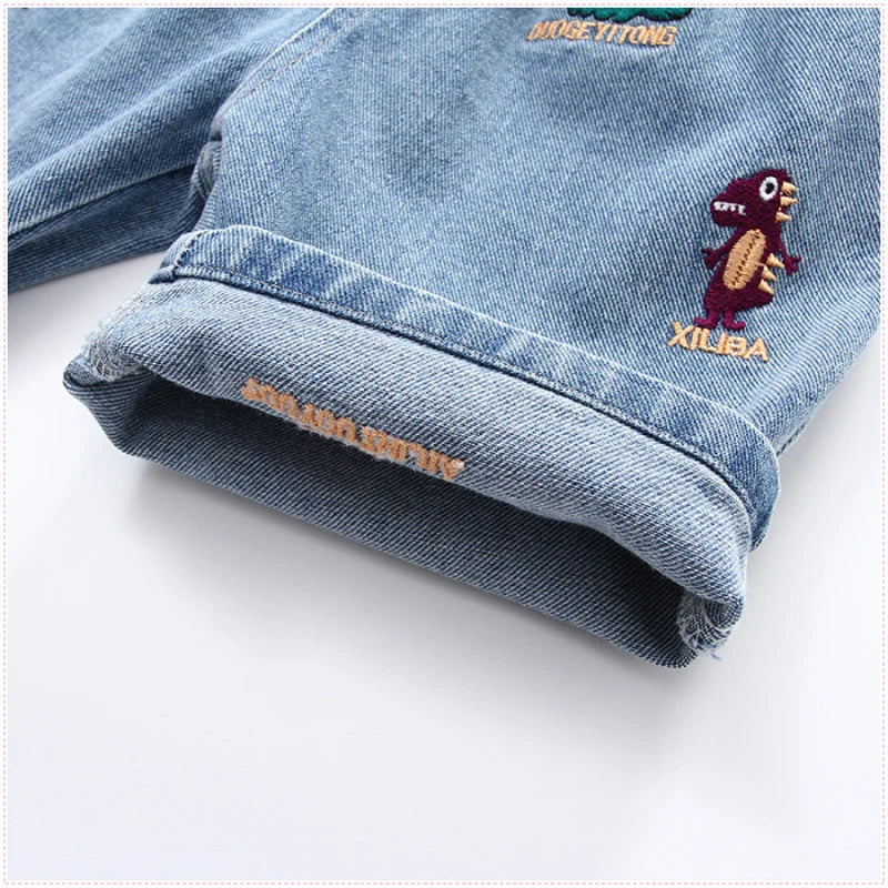 IENENS Baby Boys Shorts Girl Casual Jeans Kids Clothes Summer Short Pants 2-8 Years Clothing Boy's Loose Denim Shorts
