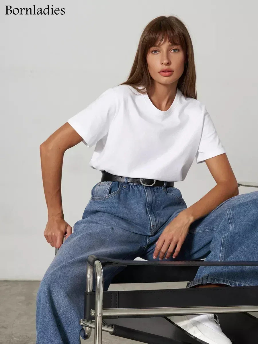 Bornladies Summer 100% Cotton Women's T-shirt