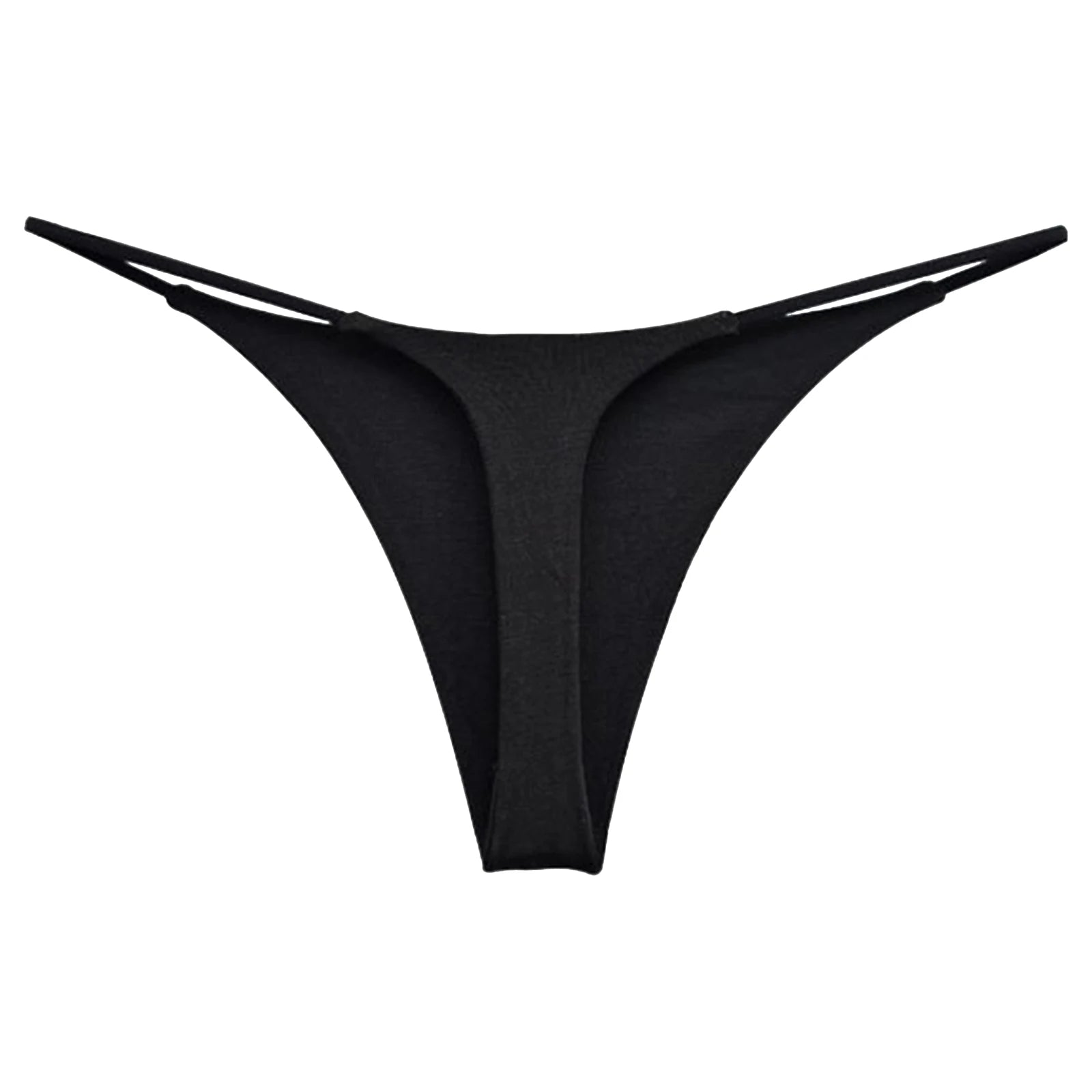 Womens Low Rise Thong Bikini Bottom Beach Sunbathing T-back Swim Wear
