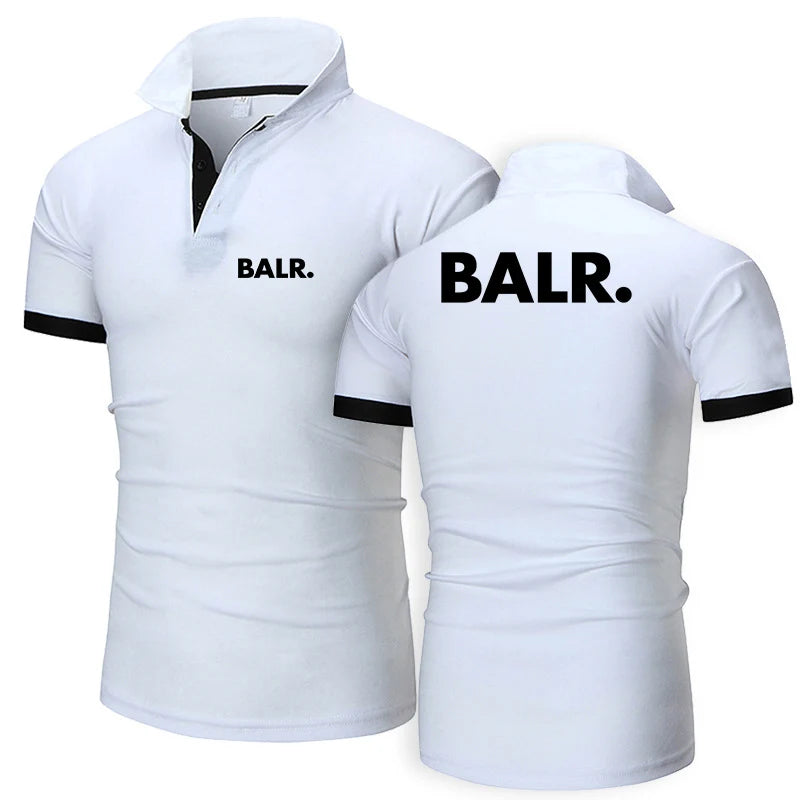 2025 Spring And Summer Men's BALR Logo Print Solid Color Simplicity Casual Fashion  Cultivate Oneself Breathable Polo Shirt