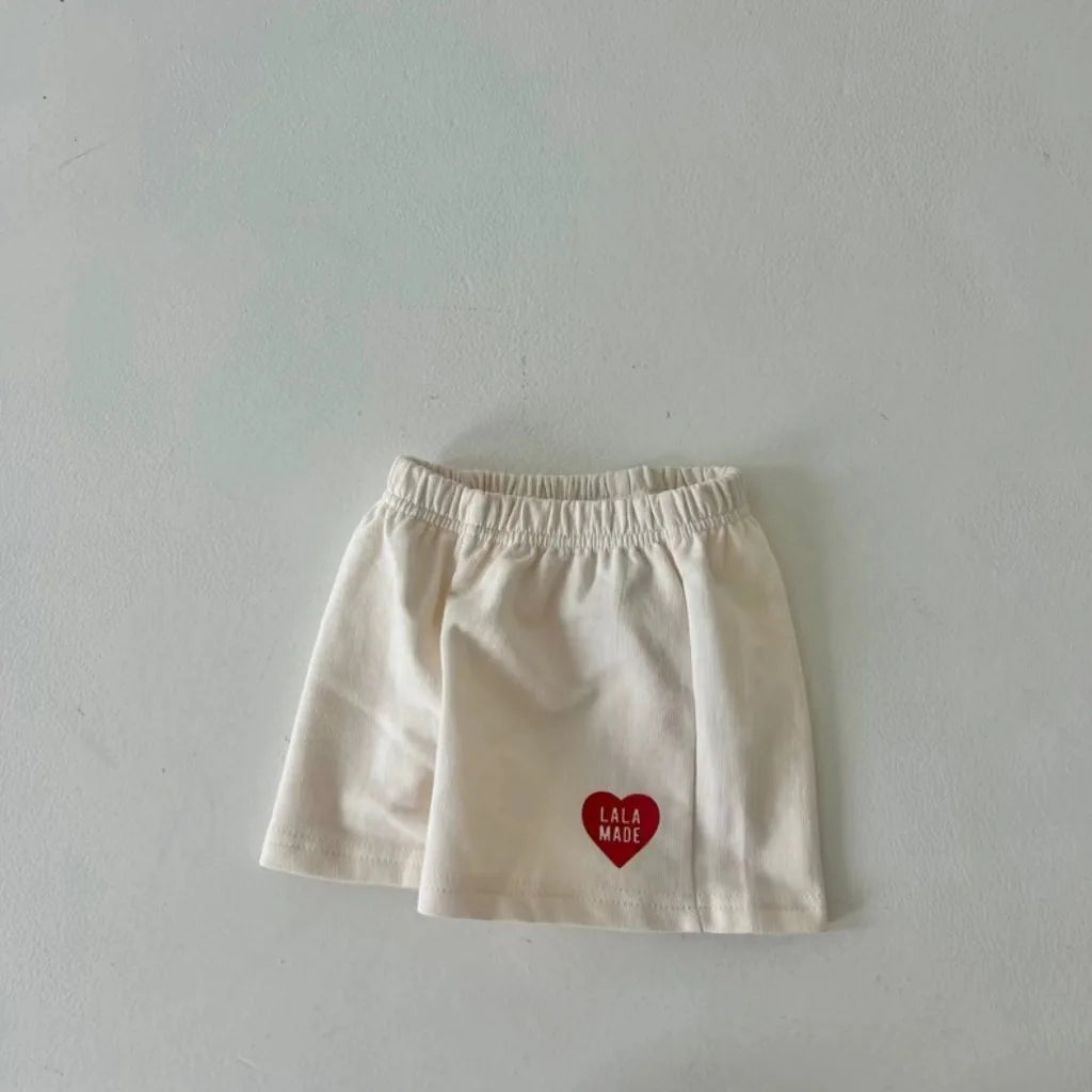 K2423 New summer boys and girls baby thin cotton elastic waist love letters casual minimalist shorts