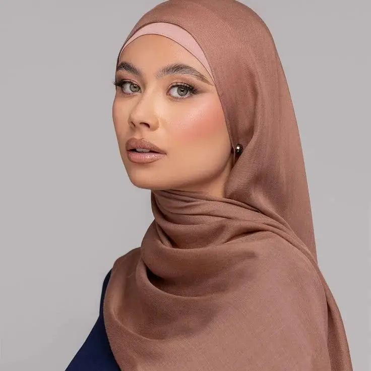 New Bamboo Cotton Hijab Scarf For Women Solid Wrap And Shawls Musulman Headband Islamic Turban Headband Maxi Headscarf Foulard