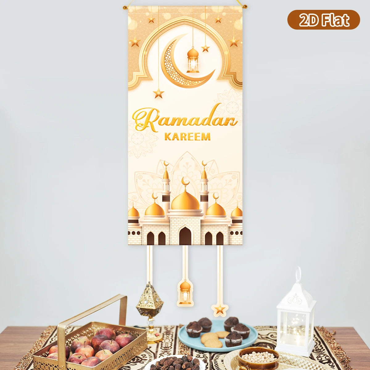 Ramadan Kareem Hanging Flag Ramadan Decoration 2026 For Home Eid Mubarak Ramadan Kareem Islamic Muslim Party Eid Al Adha Gifts