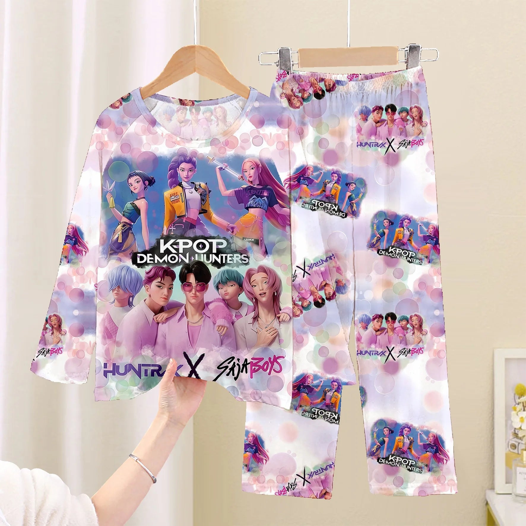 Kpop Demon Hunters Clothing Sets for Children Huntrix Kids Pajamas Baby Girls Pijama Fashion Boys Long Sleeve Pyjamas Sleepwear