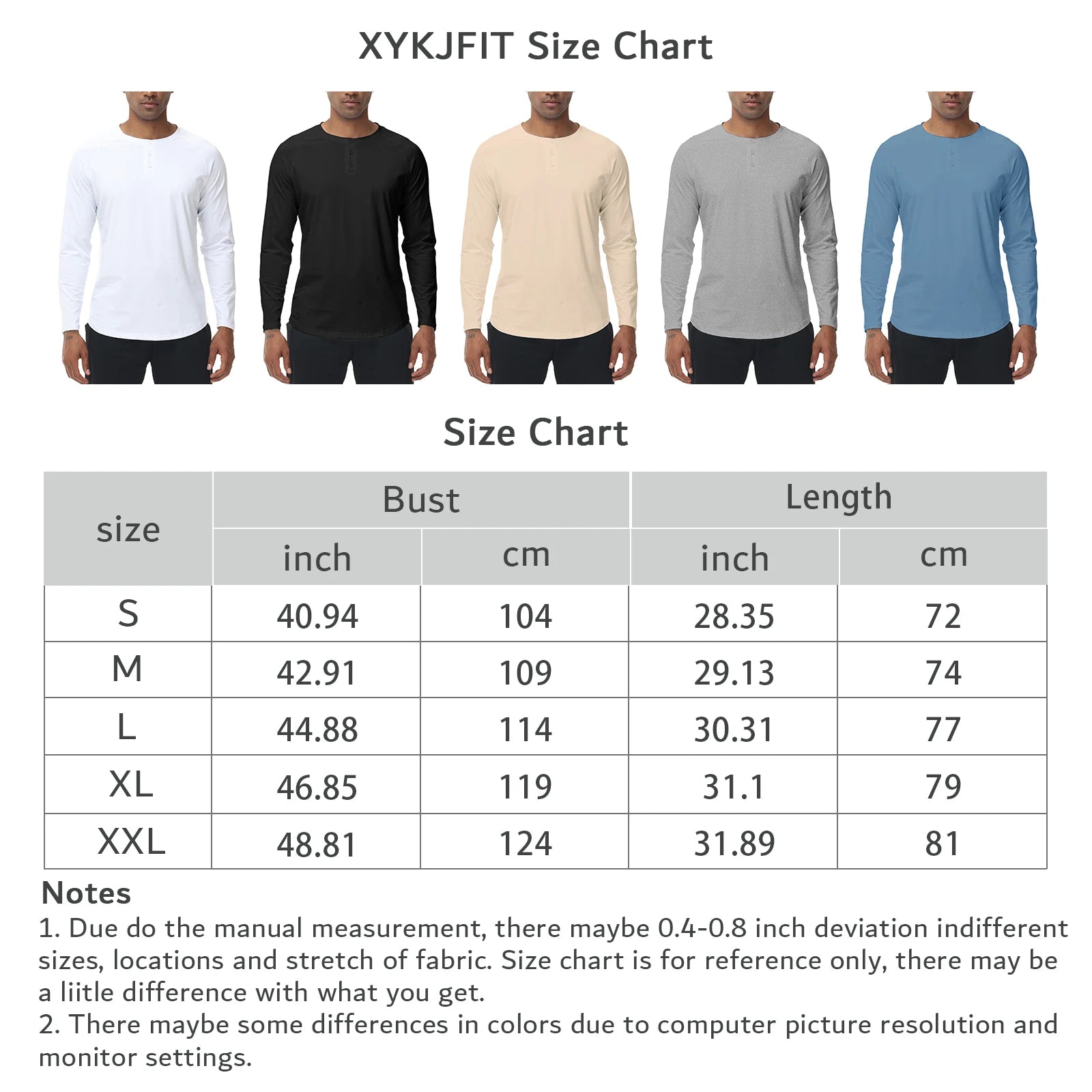 Men's Long Sleeve Button Down T-Shirts Autumn Henley Collar Casual High Quality Crew Neck Mens T Shirts