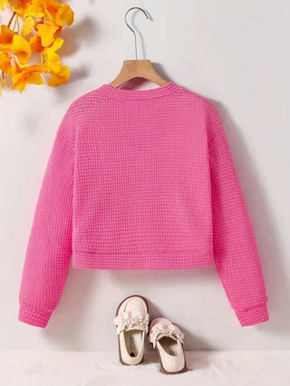 Pre-teen Girls' Casual Floral-Print Cardigan Sweater – Ideal for Autumn, Vacations, Summer and Travel