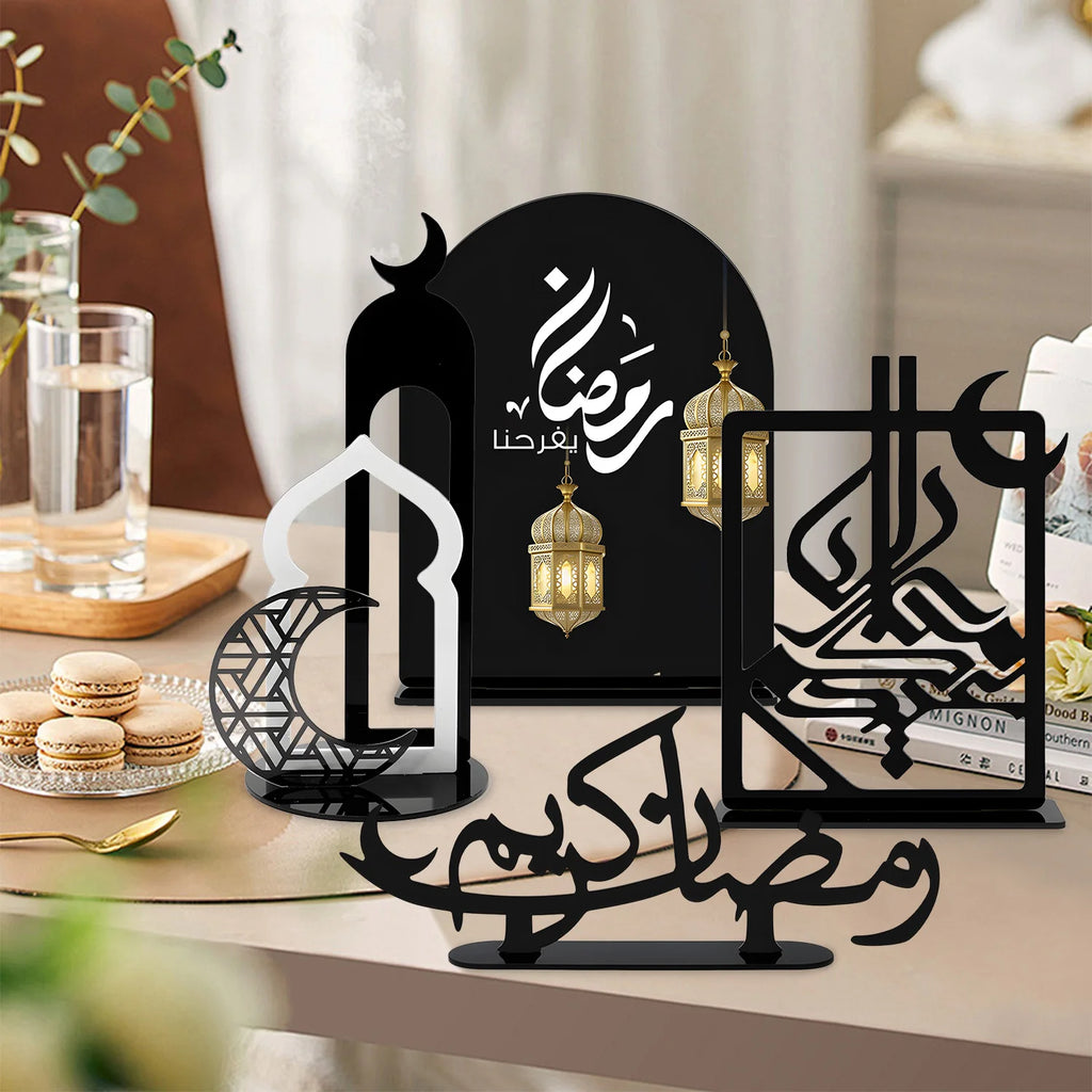 Eid al-Fitr Acrylic Ornament Eid Mubarak Home party Decoration Islamic Muslim Party Supplies Hollow out fasting decor gift 2026