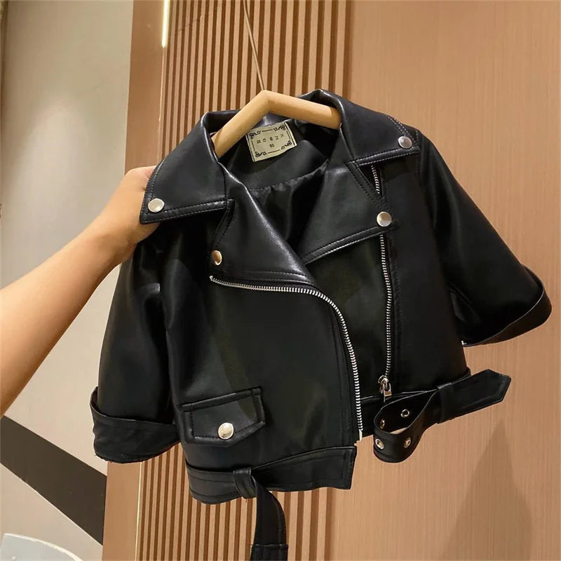 Boys Handsome Leather-Look Jacket