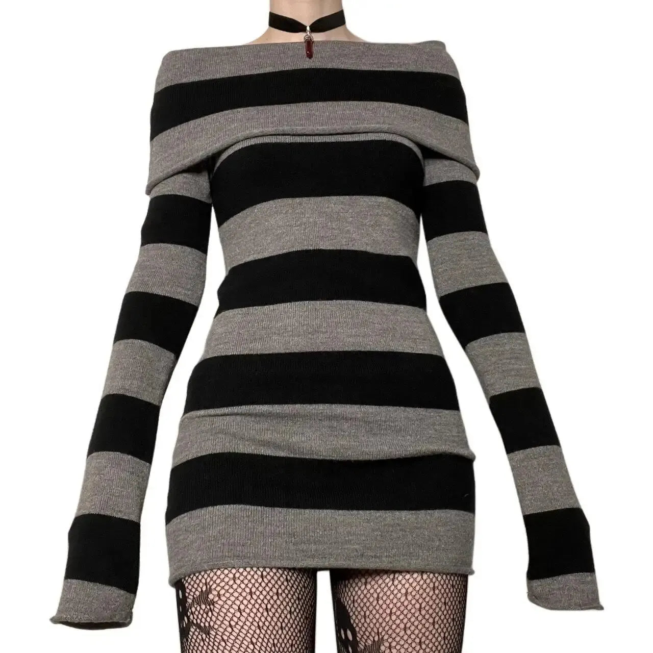 Women’s Striped Body con Mini Dress