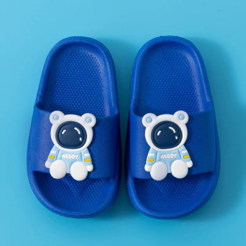Children's Slippers for Summer Boys and Girls Indoor Bathroom Soft-Soled Thickened Anti-Slip Baby Slippers and Cool Sandals