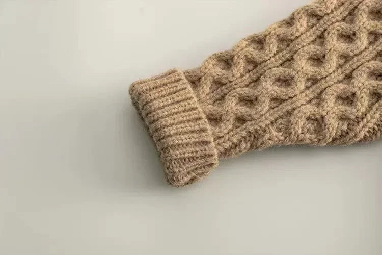 Autumn Sweater Children's Clothes Sweater Knit Cardigan for Girls Boys Long Sleeve Keep Warm Thickened Jacket Outfit Coat