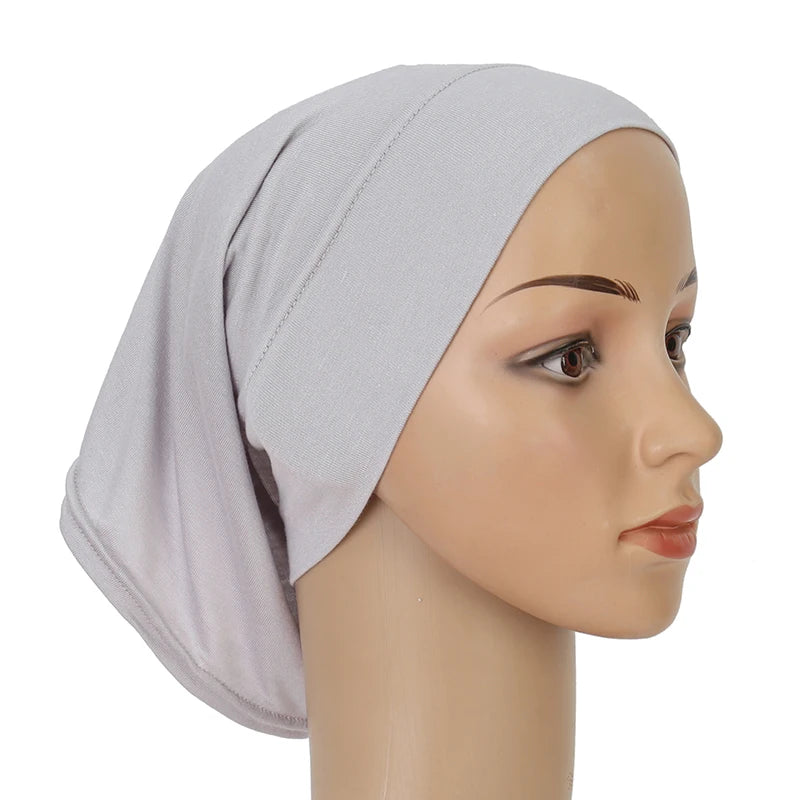 Cotton Modal Inner Hijab Undercap Muslim Turban Islam Underscarf Hijab Bonnet Soft Stretch HIjabs Tube Cap Turbante Mujer Hat
