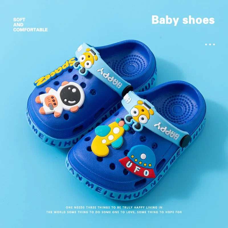 Summer Slippers Children Garden Shoes Cute EVA Cartoon Beach Sandals Babies High Quality Soft Kids Outdoor Slippers Flip Shoes