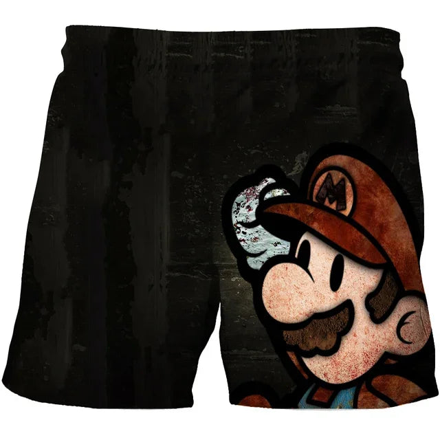 Super Marios Cartoon Beach Shorts, Beach Swimming Pants, Boys' Fashion Children's Sports Shorts, Super Marios New Style