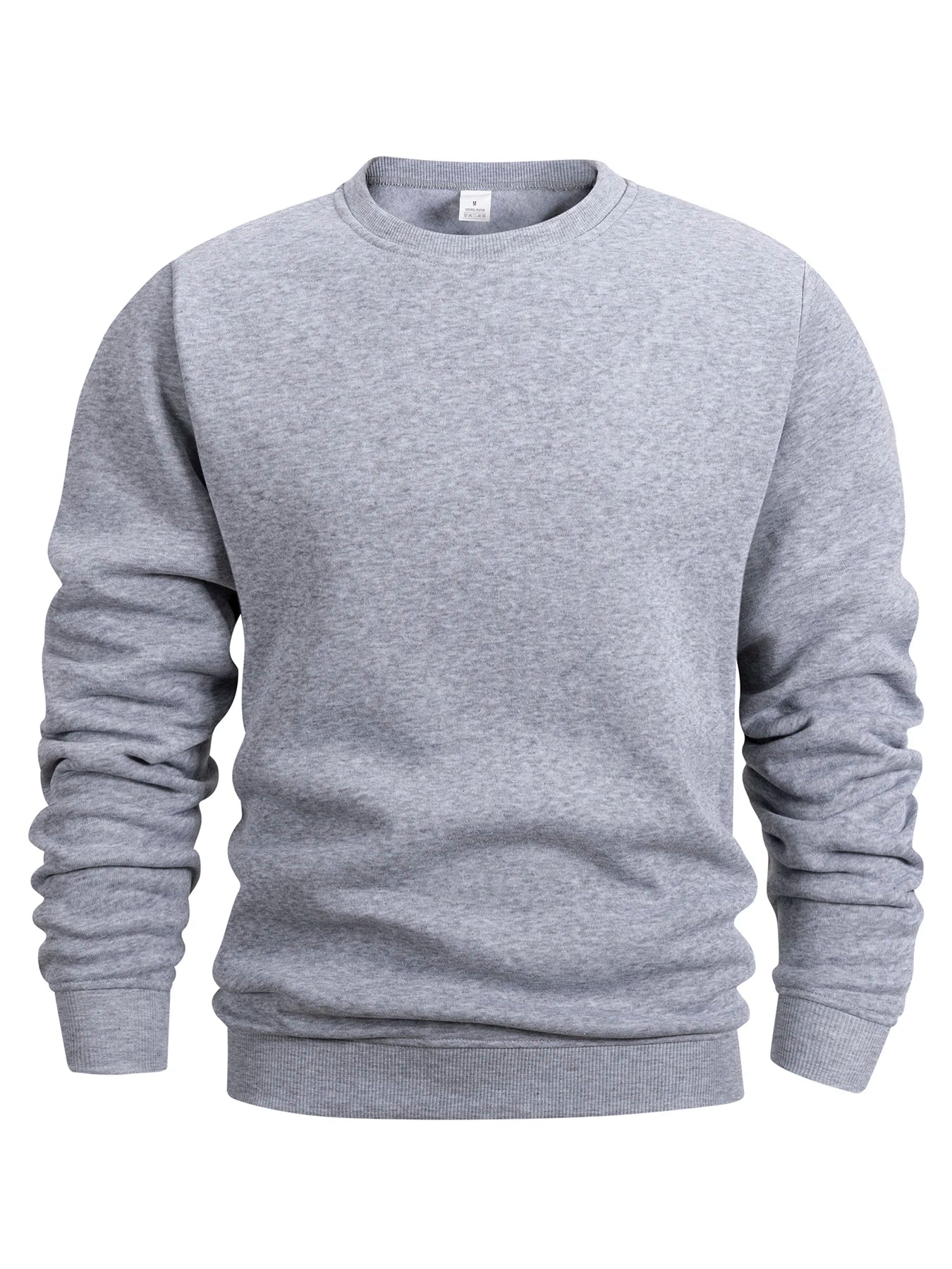 Men's Crew Neck Sweatshirts Solid Color Sweatwear Spring Outdoor Casual Daily Long Sleeve Pullover Hoodie Man Sportswear