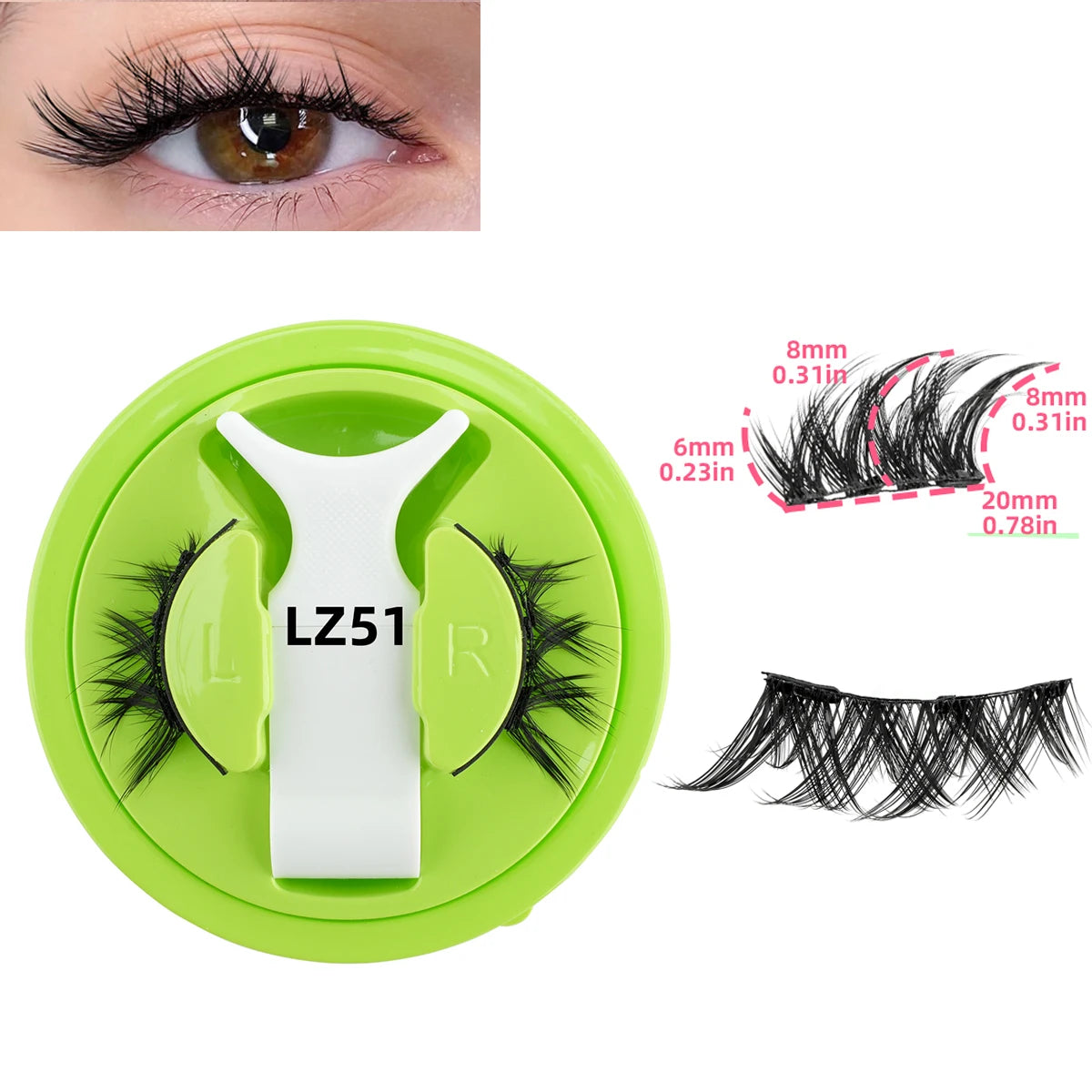 3D Magnetic False Eyelashes Tweezer Set Reusable Natural Eyelashes Mink False Lash Professional Eyelash Extension Makeup Tool