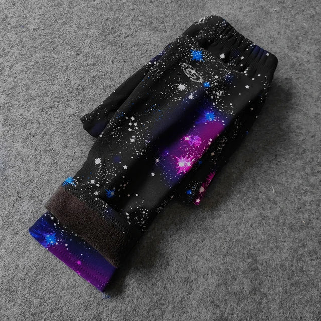 Spring Autumn Girls Pants Winte Baby Girls Thin Fleece Leggings Sweet Retro Camouflage Floral Slim Trousers Children Clothing