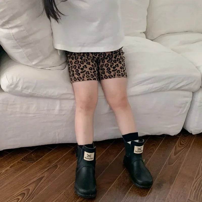 Kids Shorts Leopard Print Leggings Yoga Stretch Pants Kids Clothes for Girls Boys  Shorts for Girls