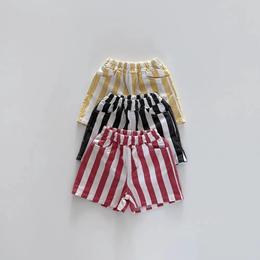 K2630 Korean Style Soft Casual Fashionable Short Pants for Boys And Girls Cute And Trendy Children's Clothing New 2025 Model