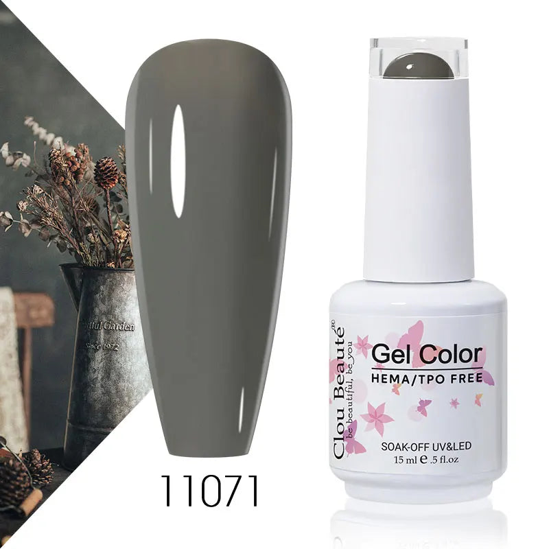 Clou Beaute 56 Colors Gel Nail Polish Pastal Pink Green Lavender UV Nail Gel Soak Off UV Varnish Macaron Gel Paint 15ml Nail Art