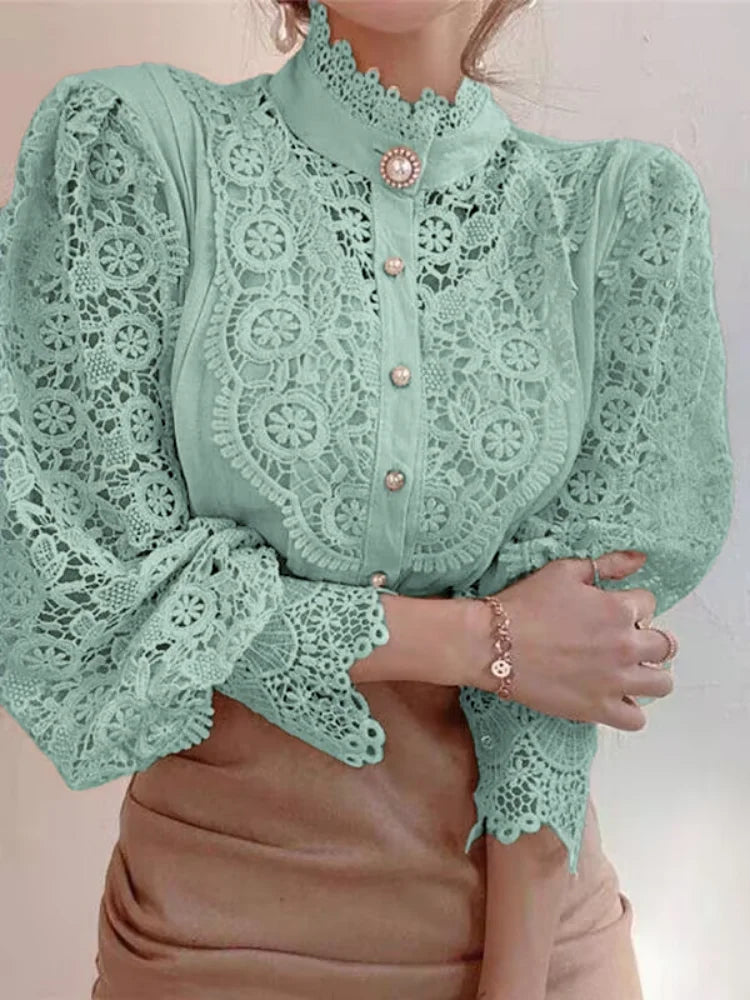 Women’s Long Sleeve Lace Blouse