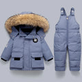 Kids Down Jacket with Fur Collar (1–5Y)