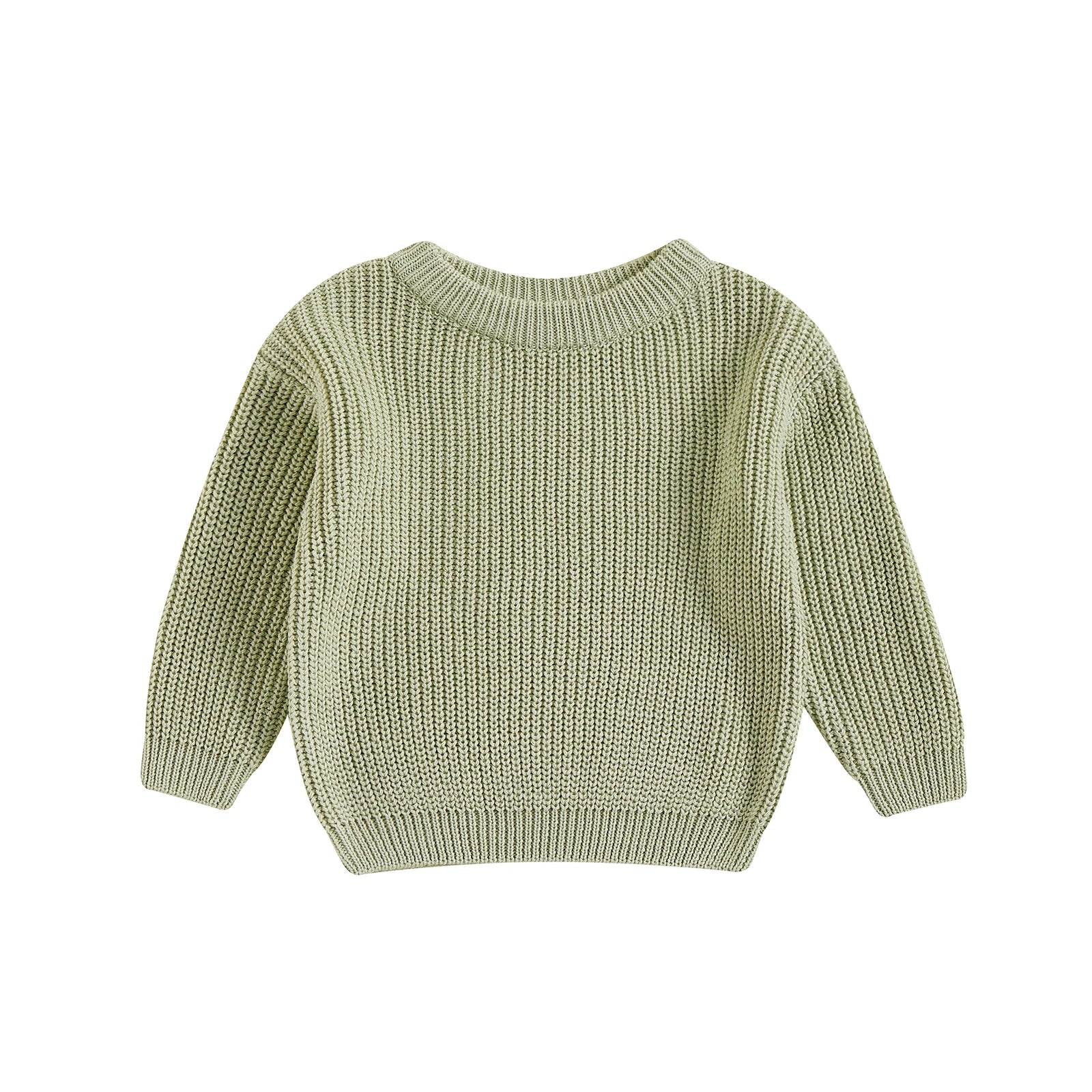 MISOWMNJOY Children Boy Girl Knit Sweater for Winter Kids Clothes Causal Solid Color Long Sleeve Pullover Tops Toddler Jumpers