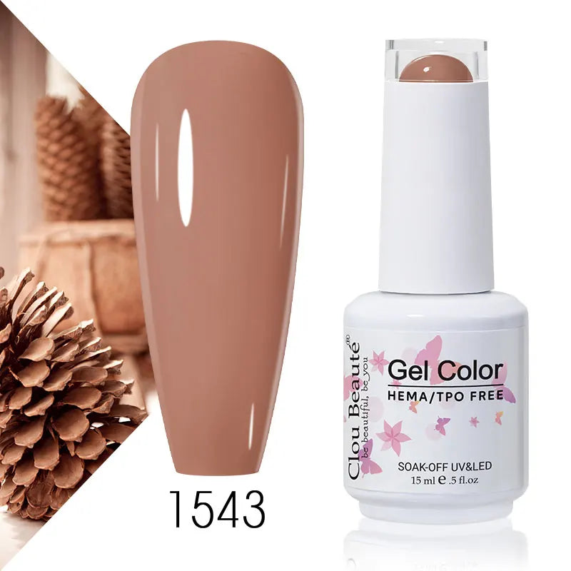 Clou Beaute 56 Colors Gel Nail Polish Pastal Pink Green Lavender UV Nail Gel Soak Off UV Varnish Macaron Gel Paint 15ml Nail Art