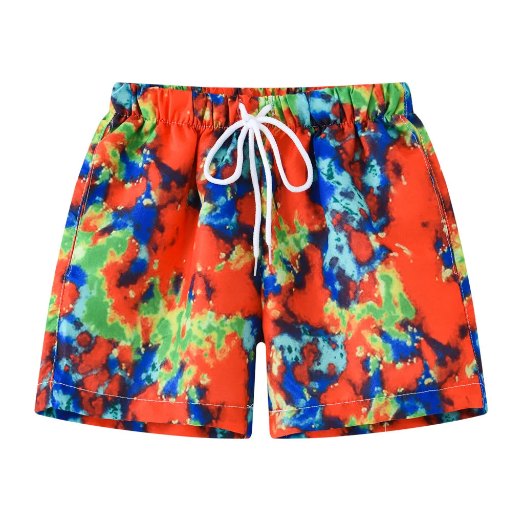 2025 Summer Baby Boys Swimming Trunks For 2-8Years Kids Beach Shorts Cartoon Pattern Swimsuit Shorts Baby Bathing Suit Swimwear