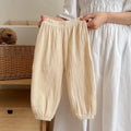 9m-6y Kids Clothing Summer Thin Solid Color Anti Mosquito Pants Baby Boys And Girls Loose Casual Trouser Simple Fashion Bloomers