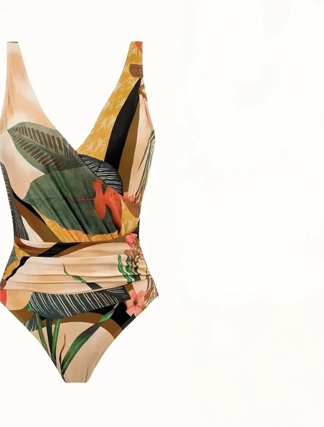 South-east Asian One-piece Conservative Belly Slim Beach Skirt Hot Spring Bathing Suit French Retro Bikini