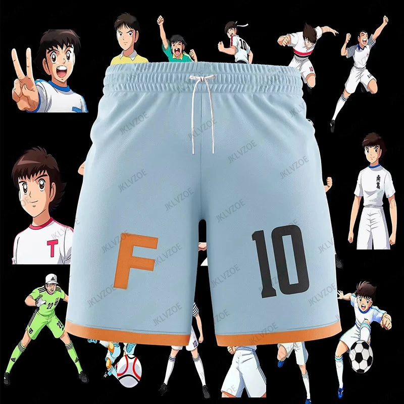 New Arriavl Summer Captain Tsubasa School Nansheng Olive And Benji Football Beach Short Pants Fitness Sports Kids/Adult Shorts