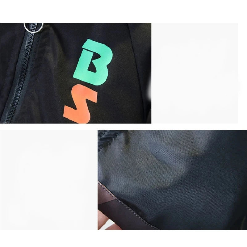 Kids Hooded Jackets Spring Boys Zipper Thin Windbreaker Coat Casual Print Girls Punching Children Outerwear Camouflage Jacket