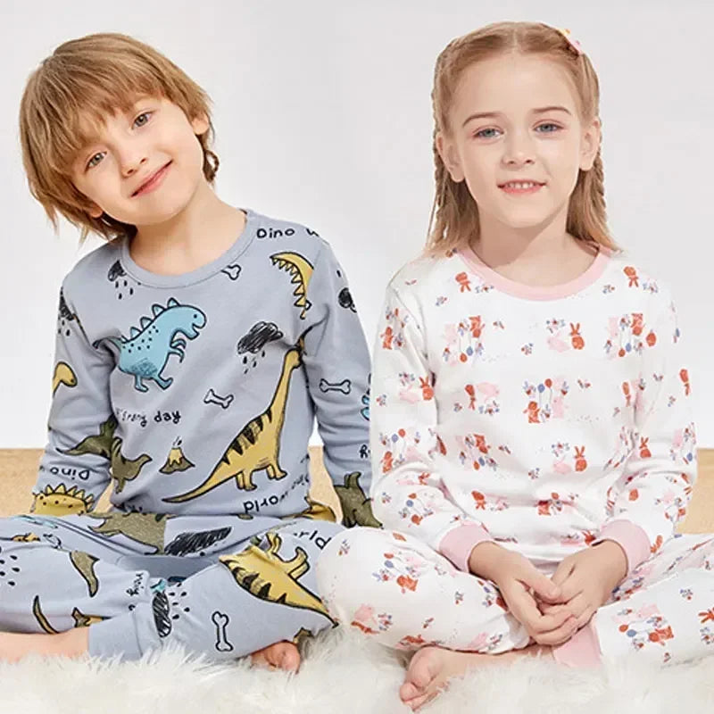 New Teens Baby Boy Pajamas Autumn Long Sleeve Children's Clothing Sleepwear Cotton Pyjamas Sets For Kids 4 6 8 10 12 14 Years