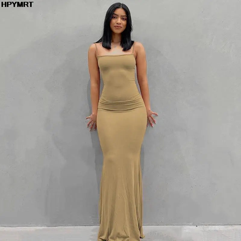 Spring Women’s Satin Slip Maxi Dress