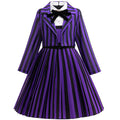 Girl Dress 2Pcs Wednesday Enid Sinclair‌ Cosplay Costume Birthday Party Performance Costume Halloween Carnival Kids Dress Up