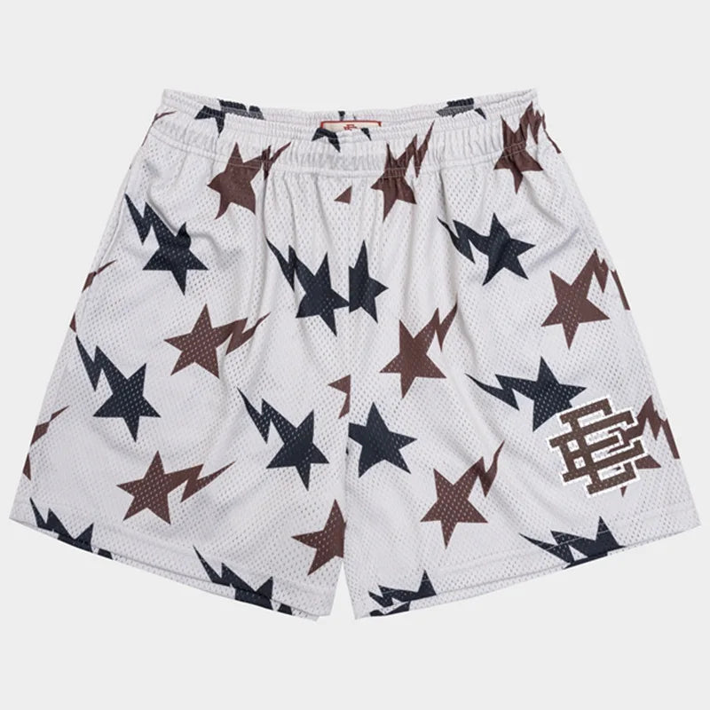 Summer Eric Emanuel EE Basic Mesh Short Classic Floral Printed Gym Shorts Men's Gym Basketball Sports Beach Men Shorts