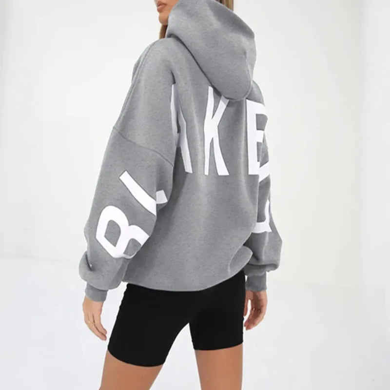 Women’s Printed Loose Hoodie