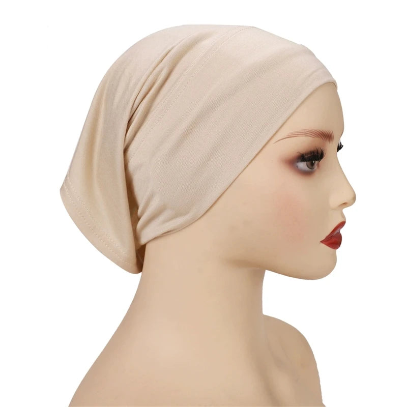 Cotton Modal Inner Hijab Undercap Muslim Turban Islam Underscarf Hijab Bonnet Soft Stretch HIjabs Tube Cap Turbante Mujer Hat