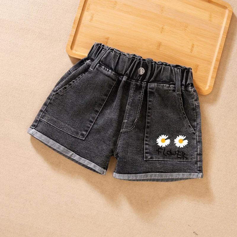 IENENS Kids Baby Girls Summer Denim Clothing Shorts Pants Jeans Clothes Children Girl Casual Short Trousers Infant Bottoms