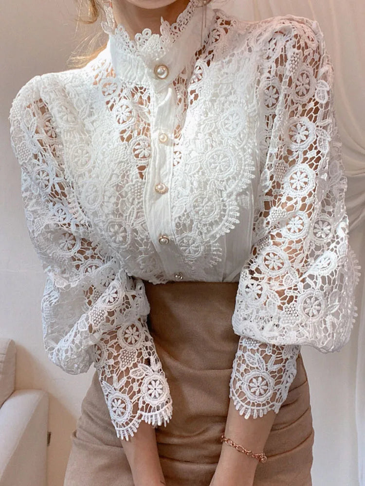 Women’s Long Sleeve Lace Blouse