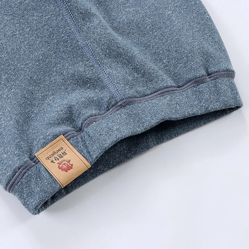 Children Fleece-lined Pants Warm and Cozy Elastic Bottoms Teenager Boys and Girls Clothes, Suitable for Autumn and Winter