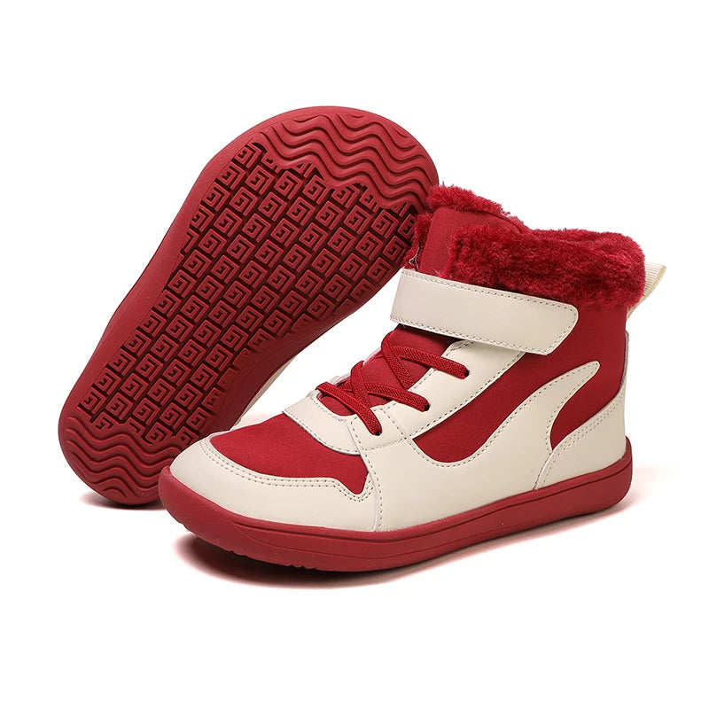 Kids Wide Toe Barefoot Snow Boots | Boys/Girls Winter Minimalist Sneakers | Girls Boys Warm Boot Toddler Little Big Kids