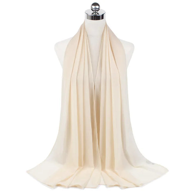Women Muslim Chiffon Hijab Shawls Scarf Modal Cotton Jersey Hijabs Plain Soft For Woman Muslim Voile Head Wraps 70*180cm Islamic