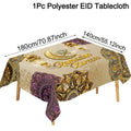Eid Mubarak Table Runner Ramadan Tablecloths Ramadan Kareem Decoration for Home 2026 Islamic Muslim Party Eid Al Adha Gifts