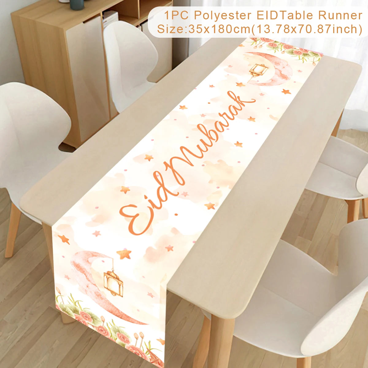 Ramadan Table Runner Eid Mubarak Decoration 2026 for Home Ramadan Kareem Ramadan Mubarak Islamic Muslim Party Eid Al-Fitr Gifts