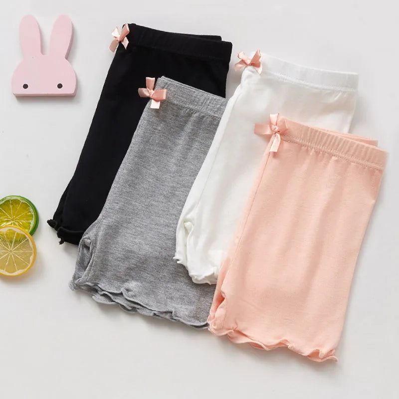 Hot Modal Girls Shorts Safety Pants Top Quality Kids Pants Underwear Children Summer Cute Bow Short Underpants for 1-12 Years
